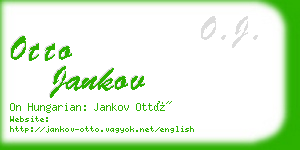 otto jankov business card